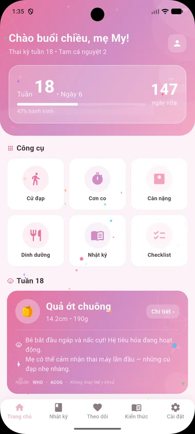 Màn hình theo dõi thai kỳ